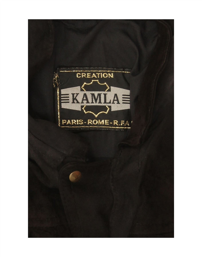 CREATION Mens Suede Jacket UK 42 XL Black Vintage Creation and Second-Hand Creation from Messina Hembry 