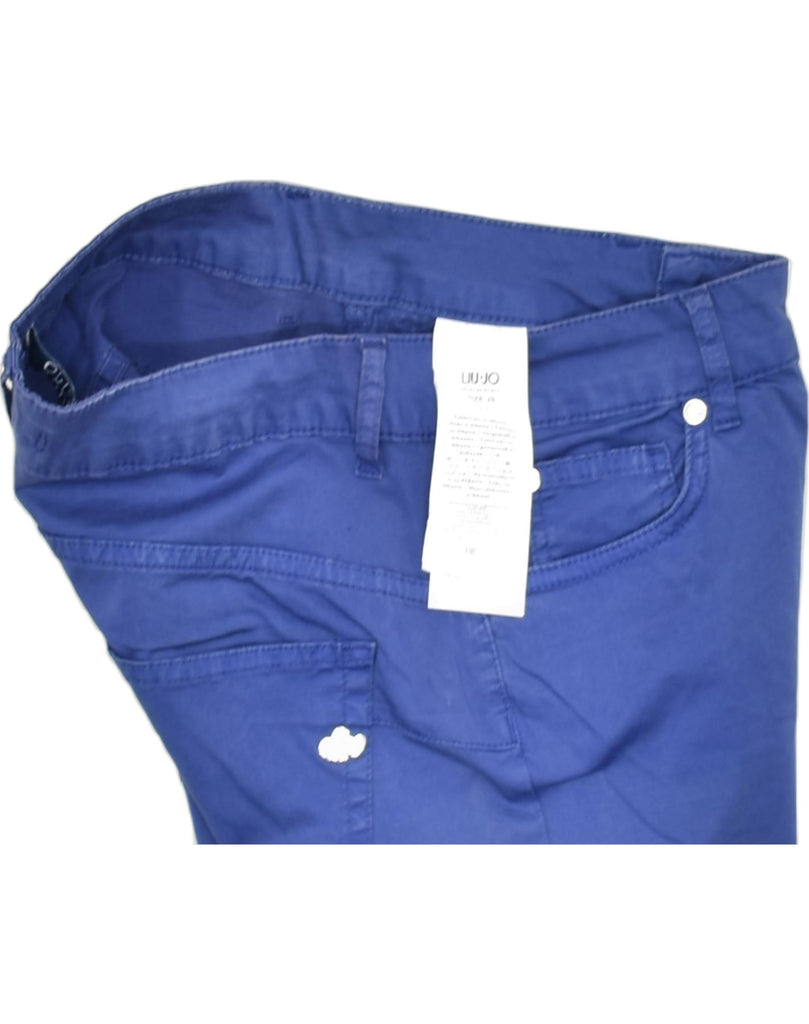 LIU JO Womens Slim Casual Trousers W29 L30 Blue Cotton | Vintage | Thrift | Second-Hand | Used Clothing | Messina Hembry 