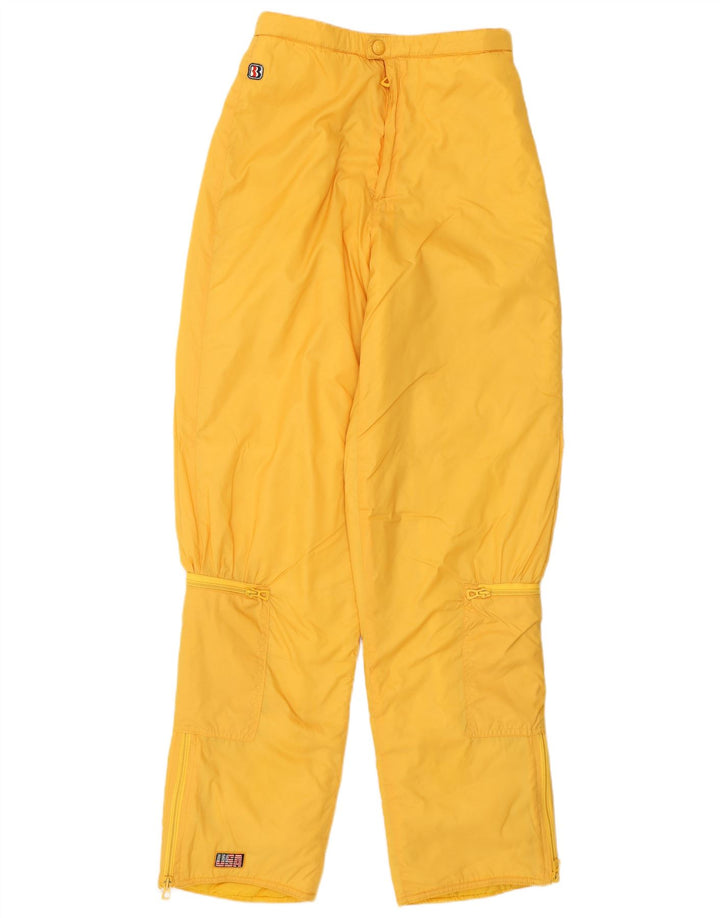 Belfe Womens High Waist Ski Trousers IT 46 Large  Yellow Polyamide