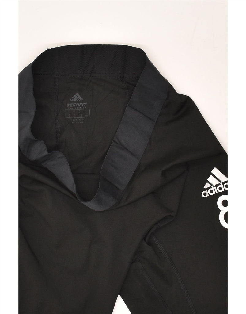 ADIDAS Womens Climacool Graphic Sport Shorts UK 14 Large Black | Vintage Adidas | Thrift | Second-Hand Adidas | Used Clothing | Messina Hembry 