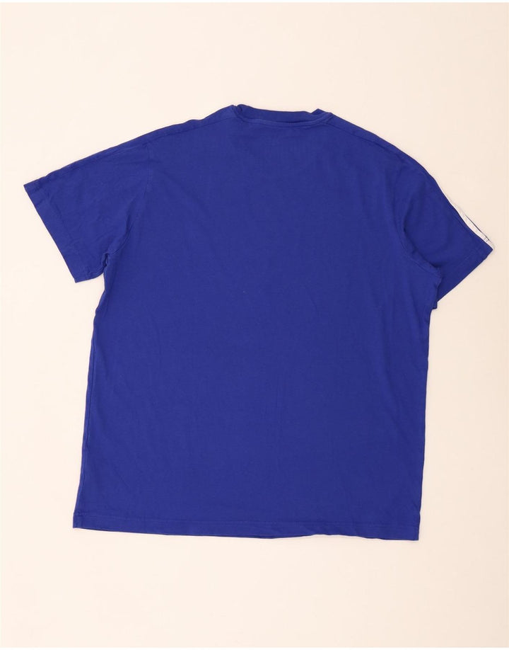 Adidas Mens T-Shirt Top XL Blue Cotton
