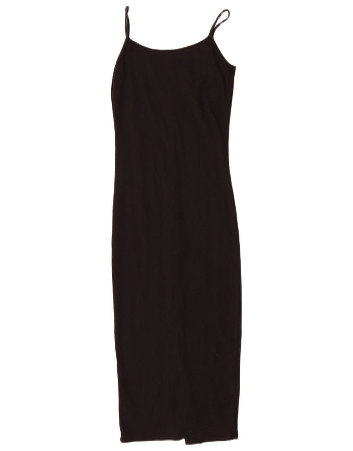 Vintage Womens Sleeveless Bodycon Dress UK 8 Small Black