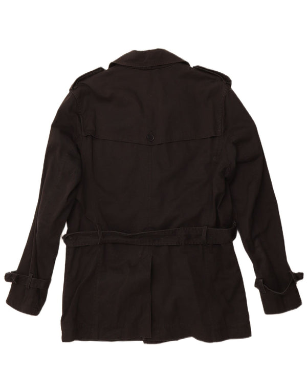 Moschino Mens Pea Coat UK 42 XL Black Cotton