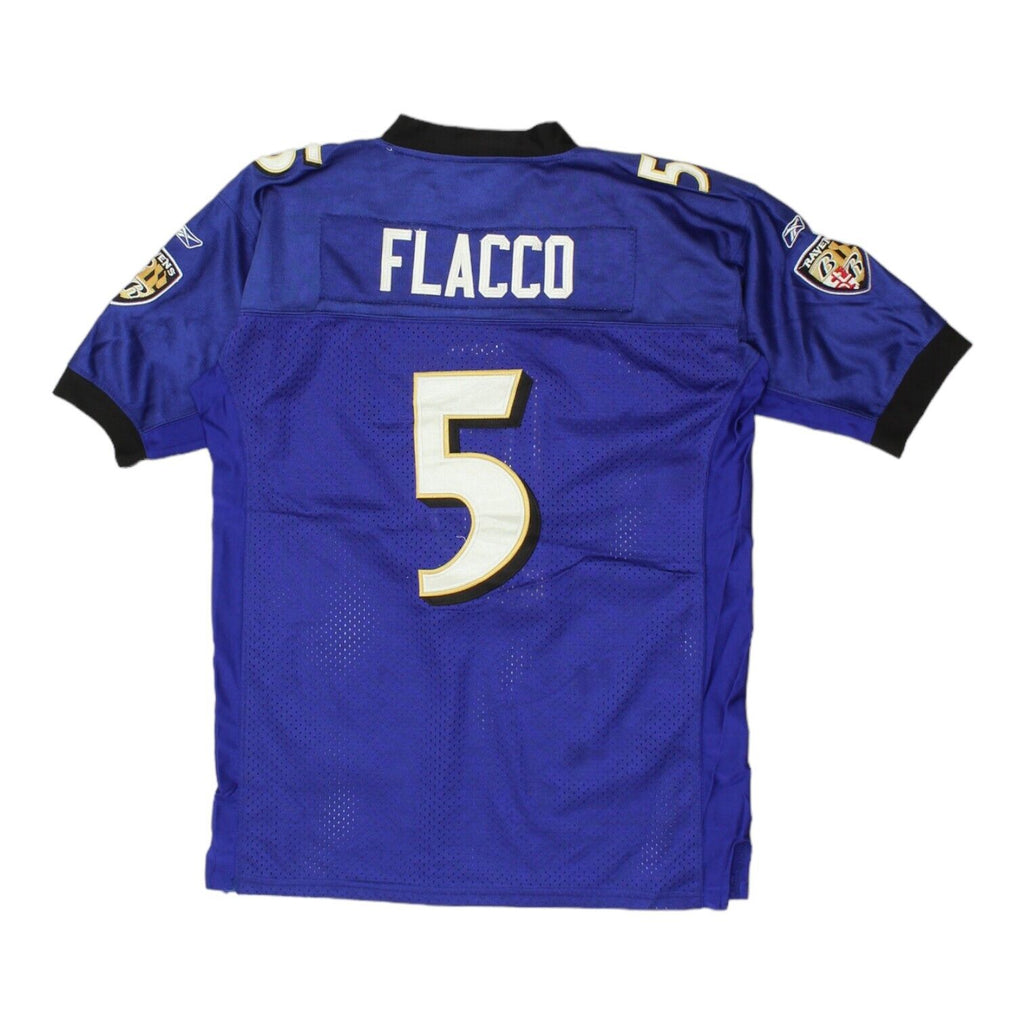 Baltimore Ravens Joe Flacco Reebok Boys Blue Jersey | Vintage NFL Kids Sports | Vintage Messina Hembry | Thrift | Second-Hand Messina Hembry | Used Clothing | Messina Hembry 