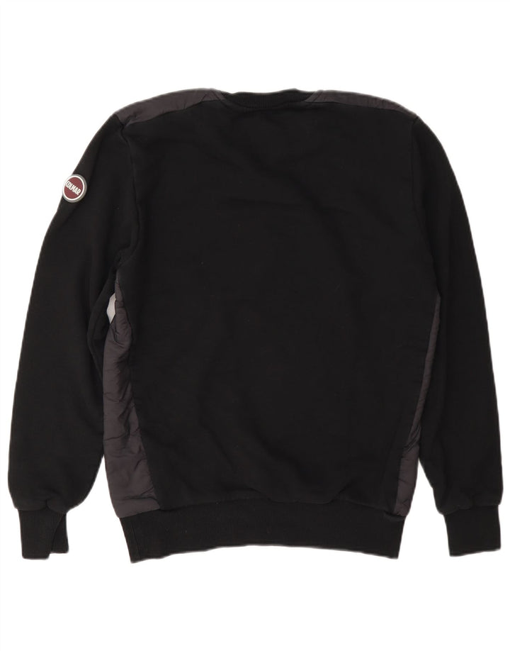 Colmar Mens Sweatshirt Jumper Small Black Colourblock Cotton
