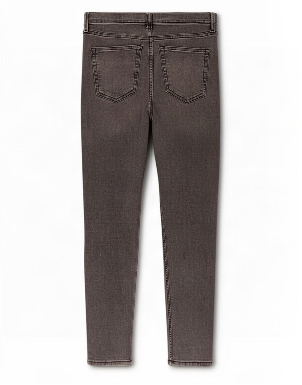 Topshop Womens Jamie Cropped Jeans W30 L25 Grey Cotton