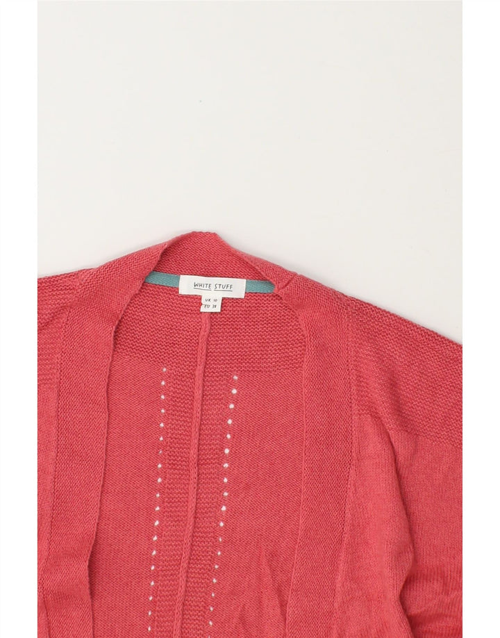 WHITE STUFF Womens Oversized Open Cardigan Sweater UK 10 Small  Pink Vintage White Stuff and Second-Hand White Stuff from Messina Hembry 
