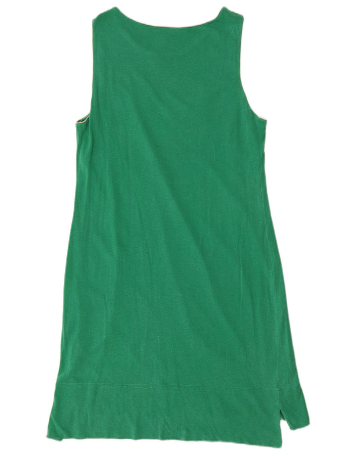 MASSIMO DUTTI Womens Sleeveless T-Shirt Dress UK 12 Medium Green