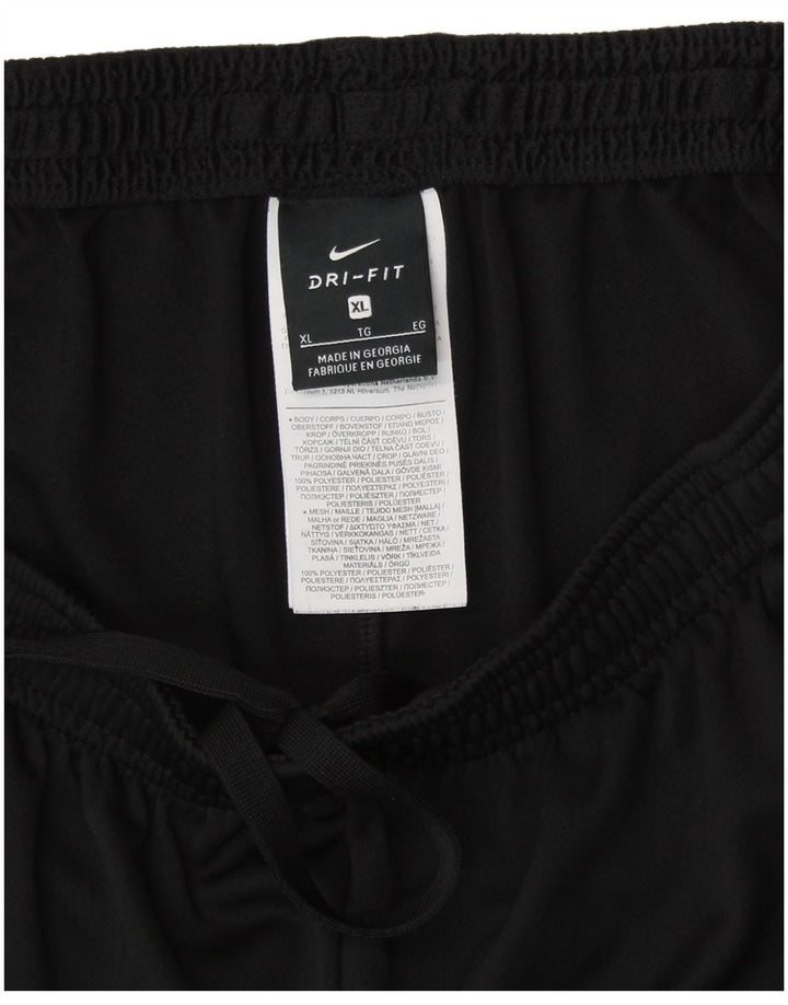 NIKE Womens Dri Fit Tracksuit Trousers UK 18 XL  Black Polyester