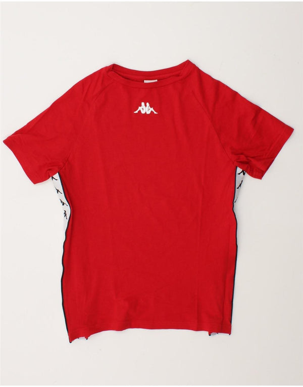 Kappa Womens Graphic T-Shirt Top UK 6 XS Red Colourblock