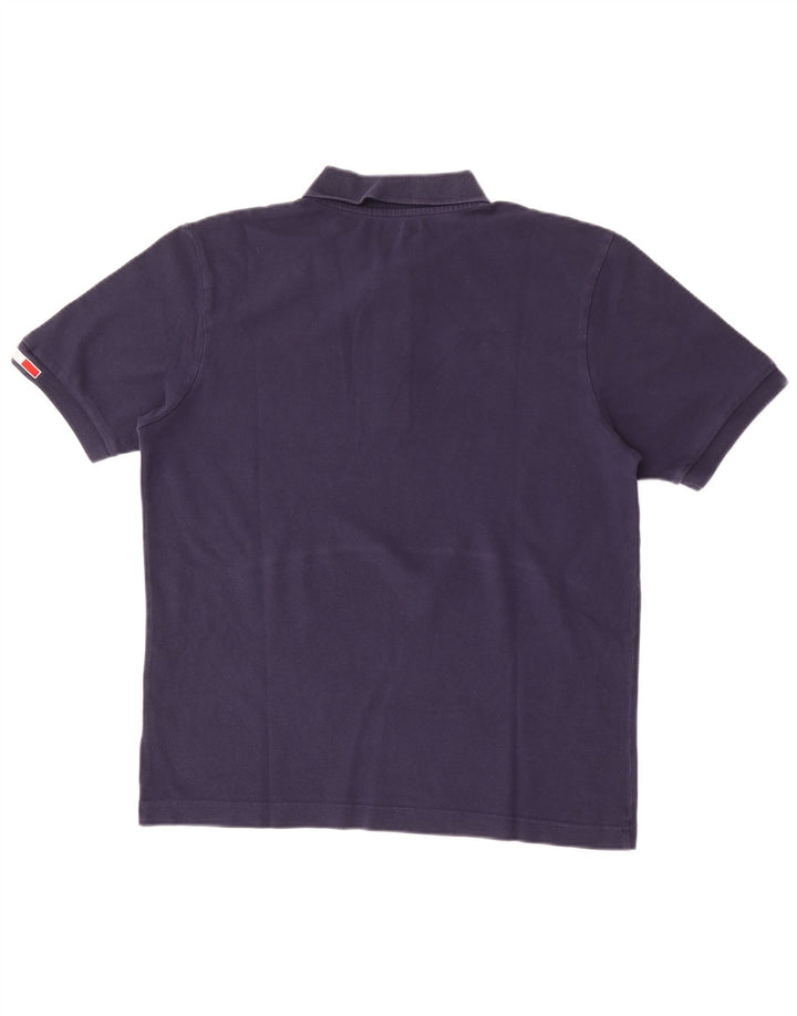 Kappa Mens Polo Shirt Medium Navy Blue Cotton