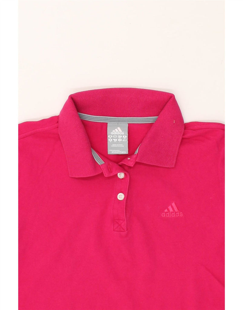 ADIDAS Womens Polo Shirt UK 12 Medium Pink Vintage Adidas and Second-Hand Adidas from Messina Hembry 