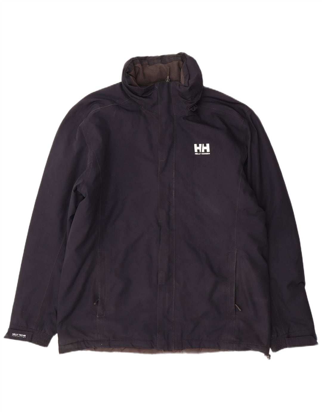 Helly Hansen Mens Windbreaker Jacket UK 42 XL Navy Blue Polyester