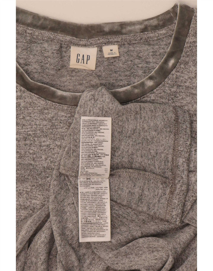 Gap Womens T-Shirt Top UK 14 Medium Grey Polyester