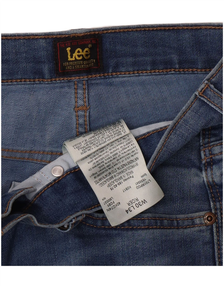 Lee Womens Rider Slim Jeans W30 L34 Blue Cotton