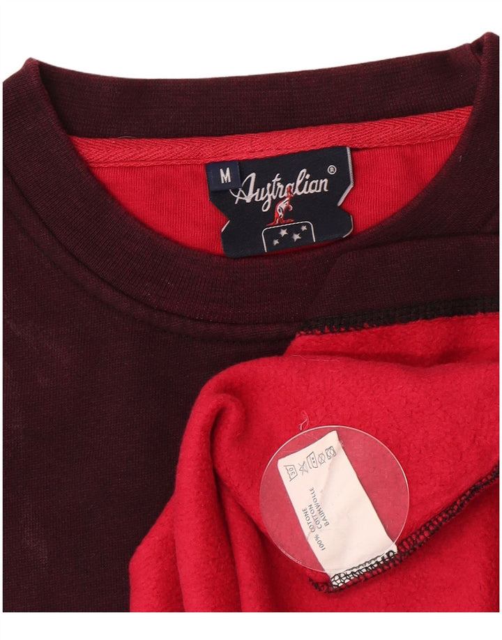 AUSTRALIAN L'ALPINA Mens Top Long Sleeve Medium Maroon Cotton