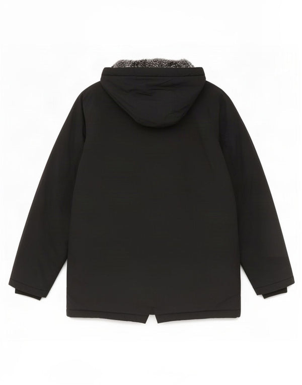 Marks & Spencer Boys Hooded Padded Coat 13-14 Years Black Polyamide