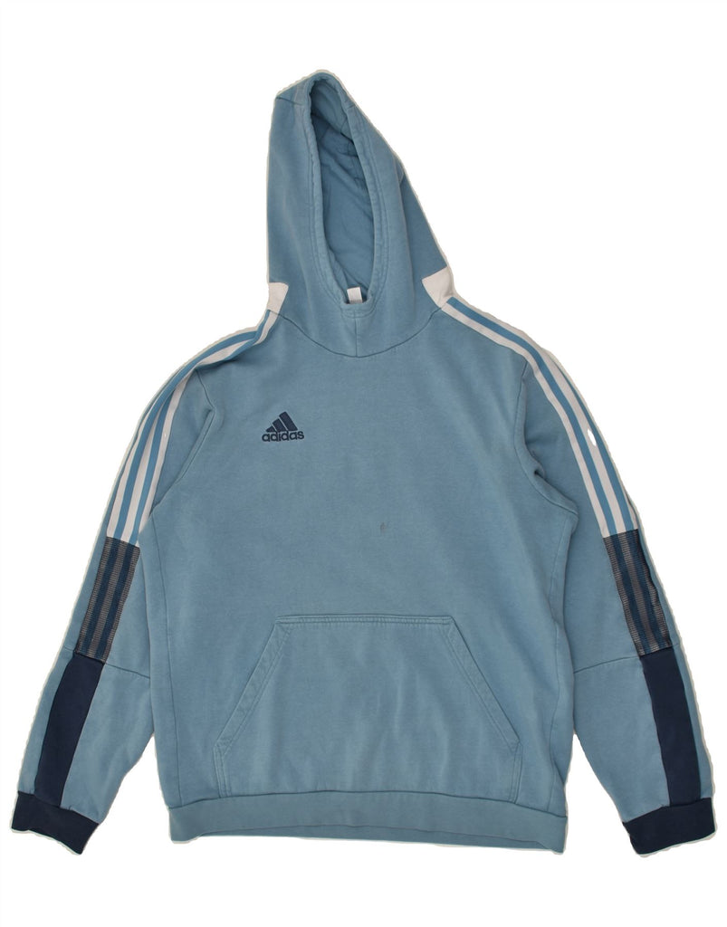 ADIDAS Mens Hoodie Jumper Large Navy Blue Cotton | Vintage Adidas | Thrift | Second-Hand Adidas | Used Clothing | Messina Hembry 