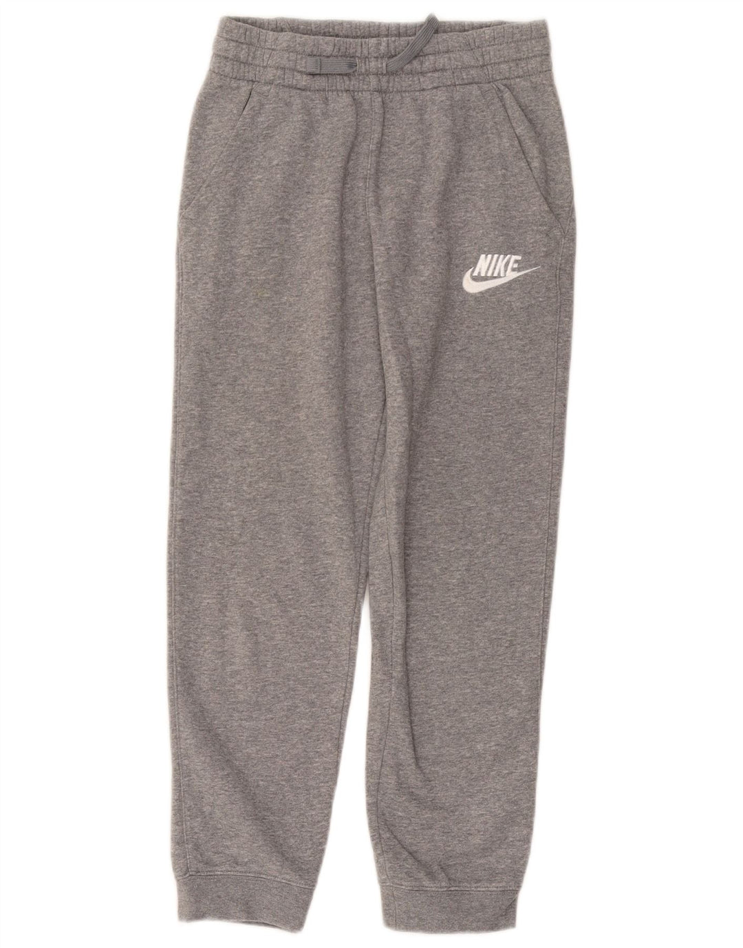 NIKE Boys Tracksuit Trousers Joggers 10-11 Years Medium Grey Cotton