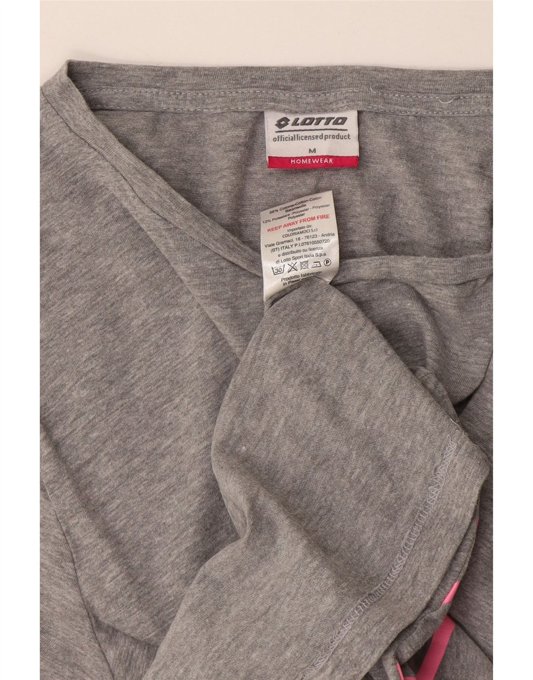 Lotto Womens Graphic T-Shirt Top UK 14 Medium Grey Cotton