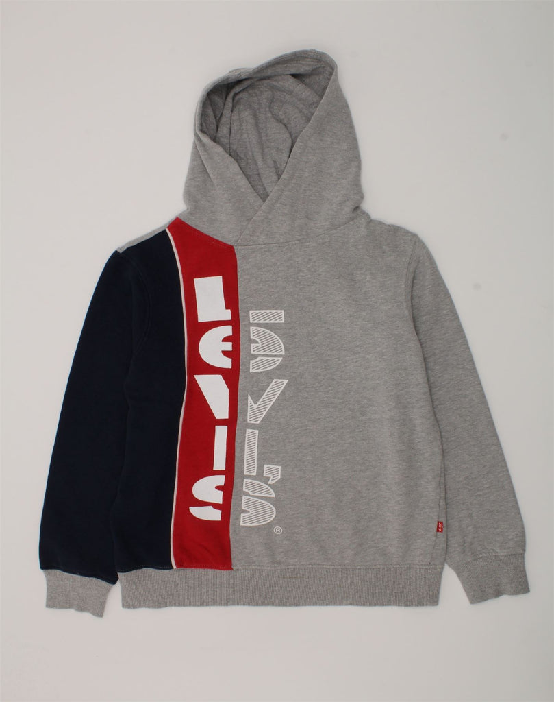 LEVI'S Boys Graphic Hoodie Jumper 13-14 Years Grey Cotton | Vintage Levi's | Thrift | Second-Hand Levi's | Used Clothing | Messina Hembry 