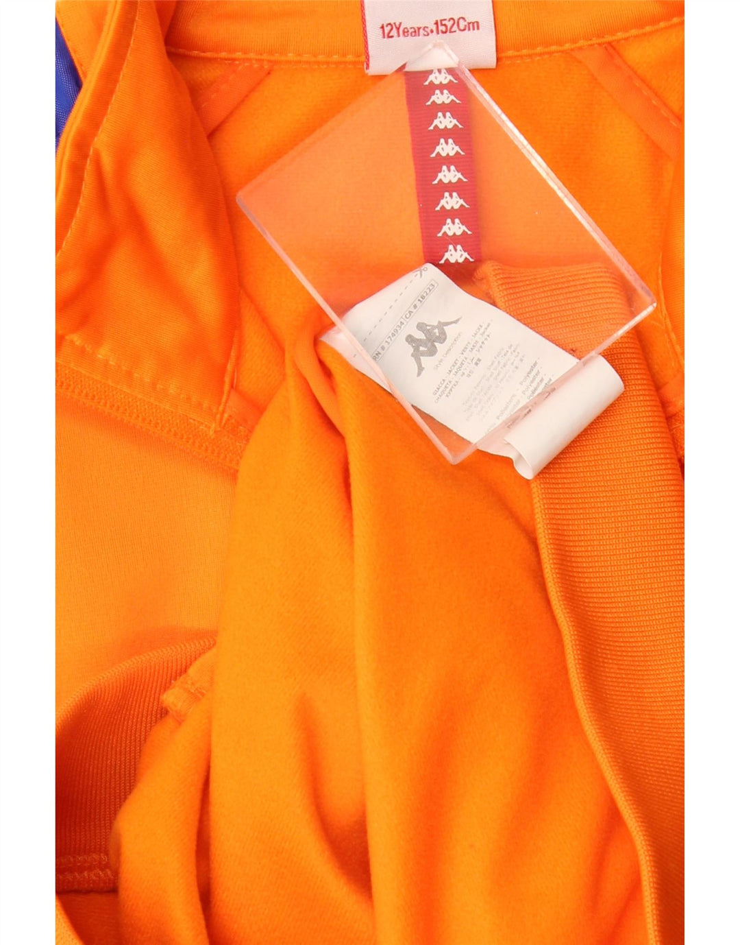 Kappa Boys Graphic Tracksuit Top Jacket 11-12 Years Orange Colourblock