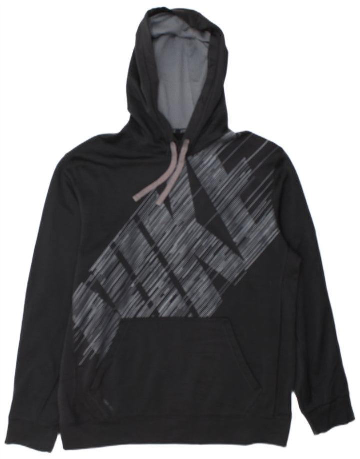 Nike Mens Therma-Fit Graphic Hoodie Jumper Medium Navy Blue Polyester
