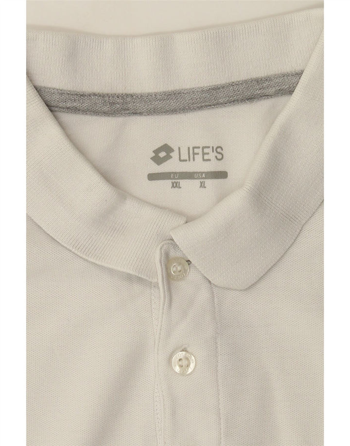 Lotto Mens Life's Polo Shirt XL White