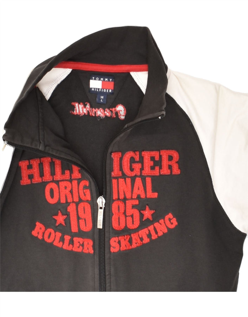 TOMMY HILFIGER Boys Graphic Tracksuit Top Jacket 13-14 Years Large  Black | Vintage Tommy Hilfiger | Thrift | Second-Hand Tommy Hilfiger | Used Clothing | Messina Hembry 