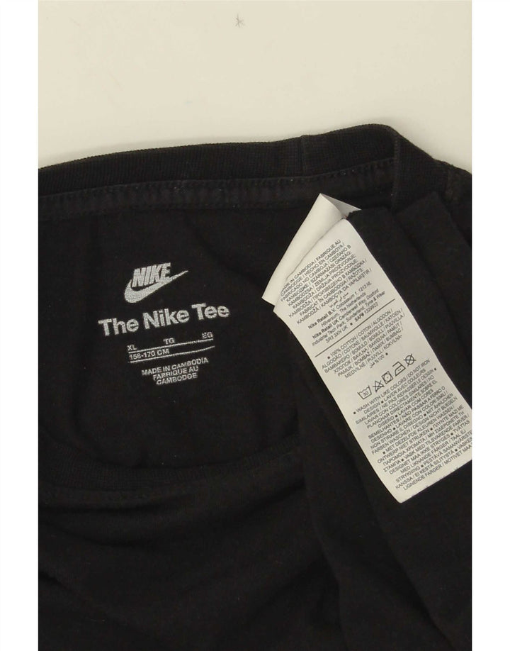 Nike Boys Top Long Sleeve 13-14 Years XL Black Cotton