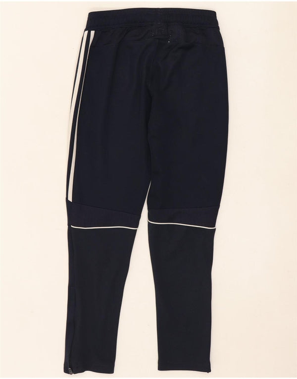 Adidas Boys Tracksuit Trousers 9-10 Years Navy Blue Polyester