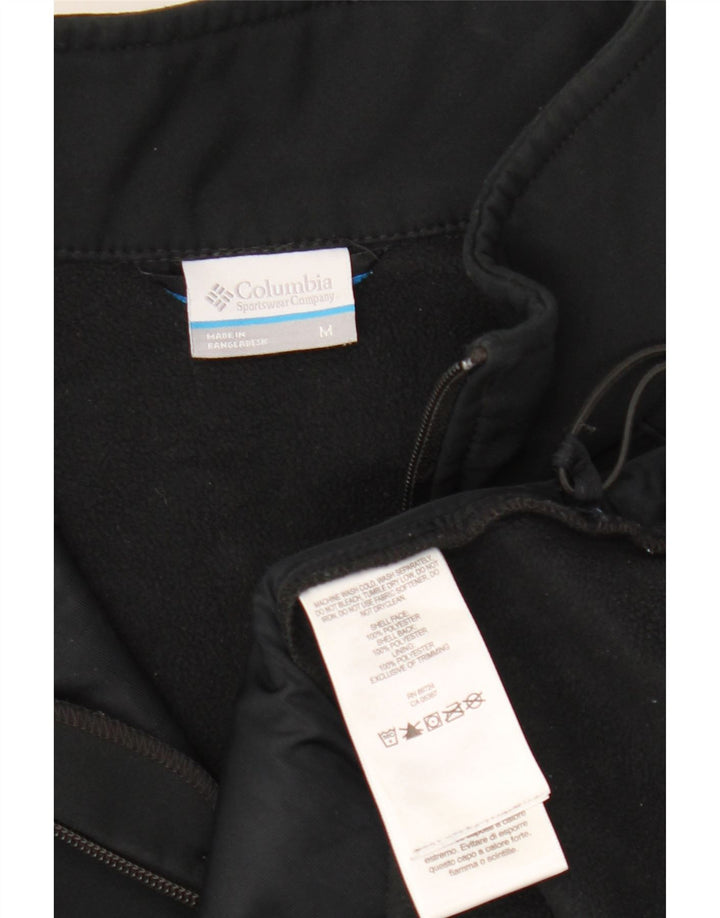 COLUMBIA Mens Sleeveless Tracksuit Top Jacket Medium Black Polyester