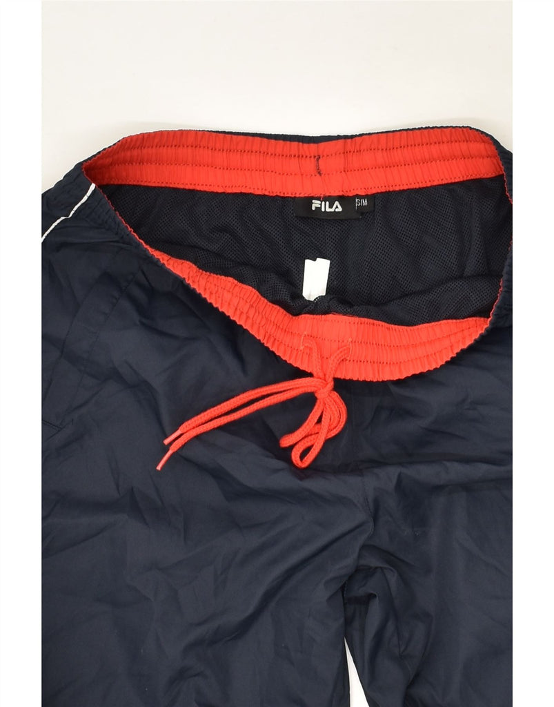 FILA Mens Tracksuit Trousers Small Navy Blue Polyester | Vintage Fila | Thrift | Second-Hand Fila | Used Clothing | Messina Hembry 