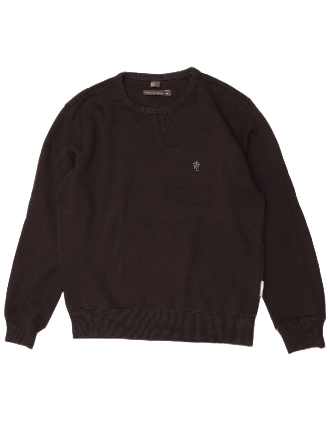 FRENCH CONNECTION Mens Sweatshirt Jumper Medium Black Cotton