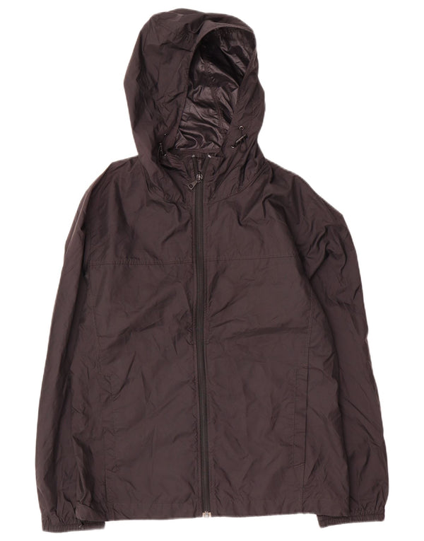Uniqlo Womens Hooded Rain Jacket UK 10 Small Black Polyester