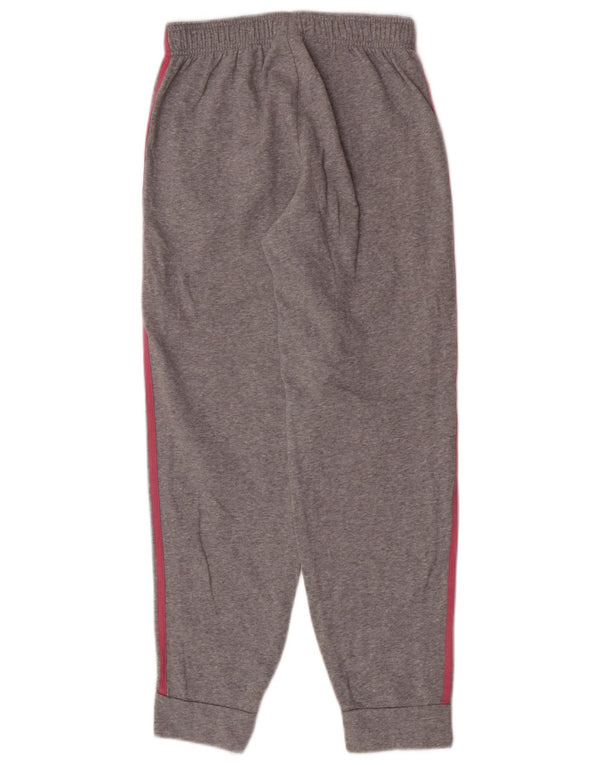 Adidas Girls Tracksuit Trousers Joggers 13-14 Years Grey Flecked Cotton