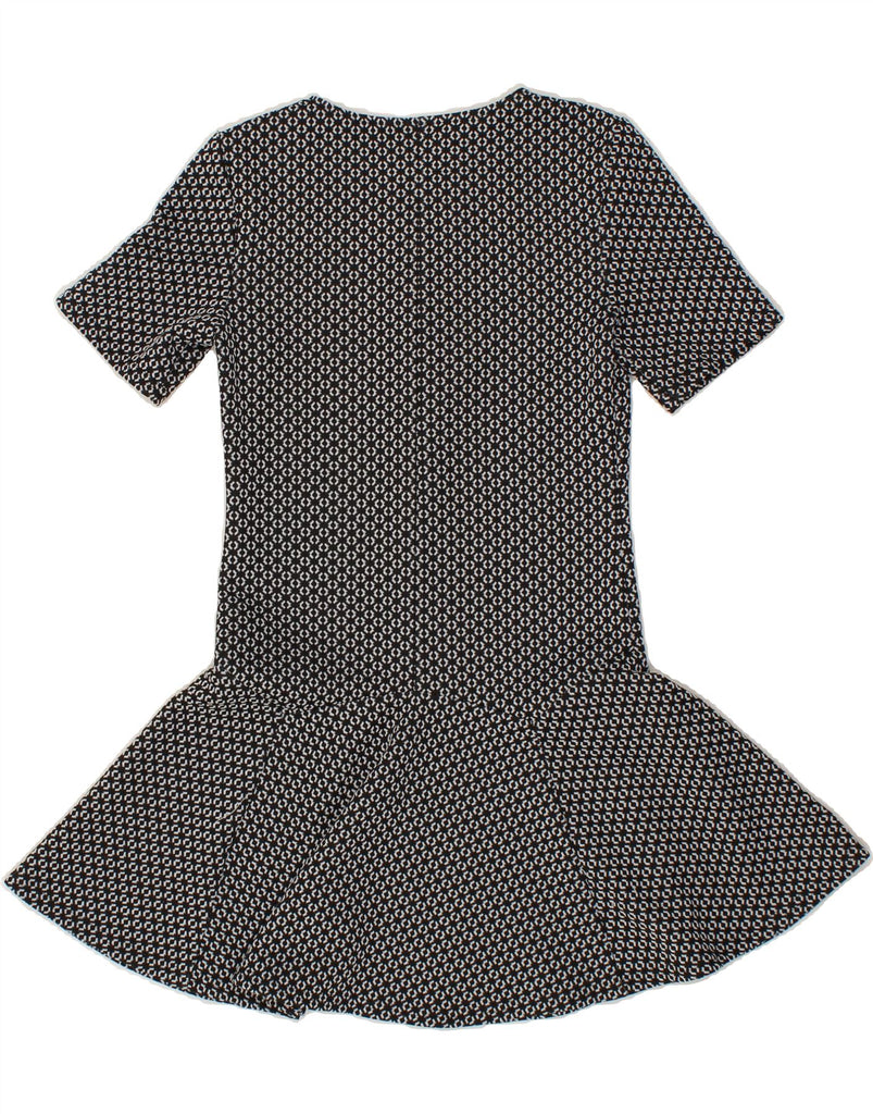 WAREHOUSE Womens Abstract Pattern A-Line Dress UK 8 Small  Black Polyester Vintage Warehouse and Second-Hand Warehouse from Messina Hembry 