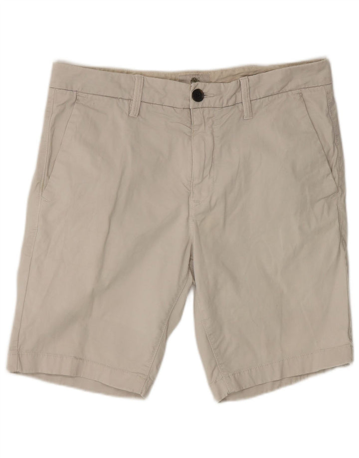 Timberland Mens Chino Shorts W33 Large Off White Cotton Classic