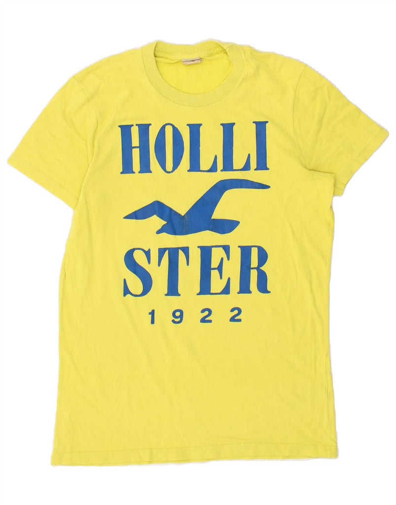 HOLLISTER Mens Graphic T-Shirt Top Small Yellow Cotton | Vintage Hollister | Thrift | Second-Hand Hollister | Used Clothing | Messina Hembry 
