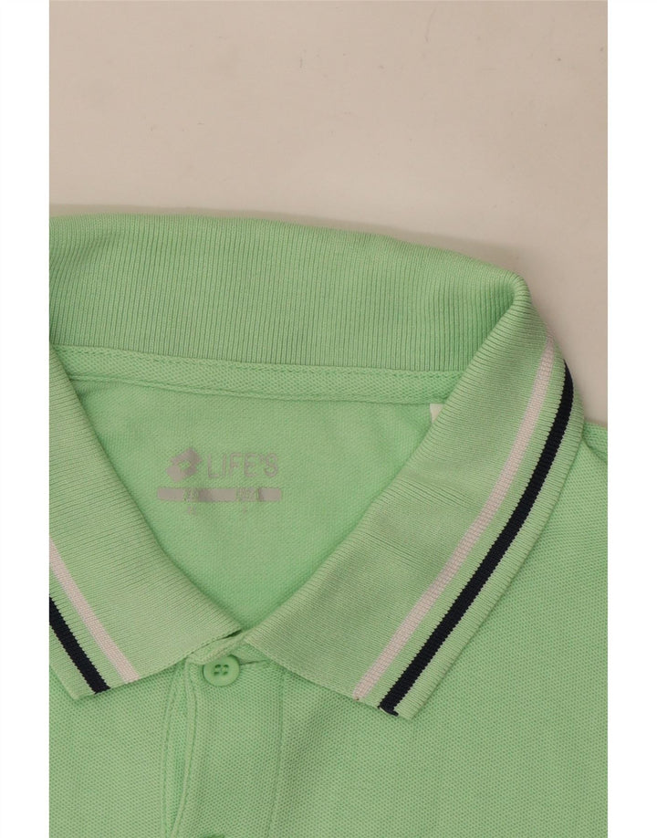 Lotto Mens Polo Shirt Large Green Cotton