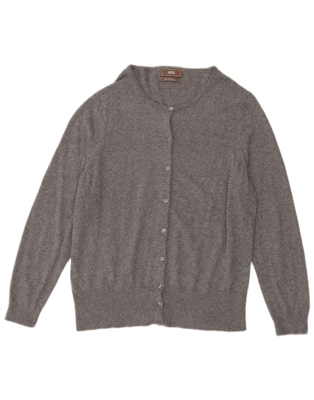 Marks & Spencer Womens Cardigan Sweater UK 22 3XL  Grey Viscose
