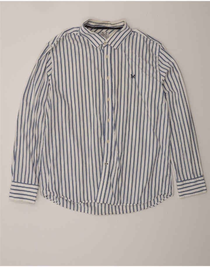 Crew Clothing Mens Classic Fit Shirt 2XL White Striped Cotton