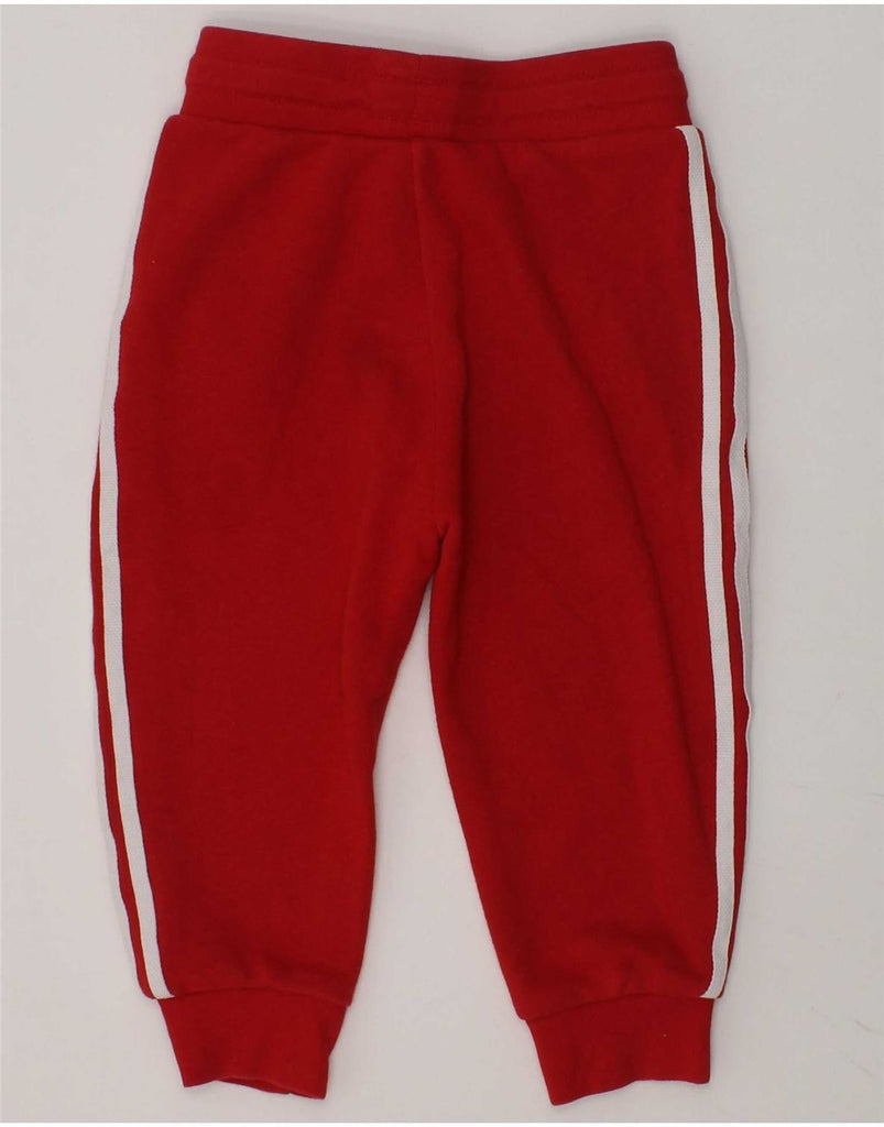 ADIDAS Baby Girls Joggers Tracksuit Trousers 12-18 Months Red Cotton Vintage Adidas and Second-Hand Adidas from Messina Hembry 