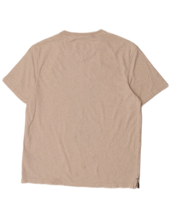 Fat Face Mens Graphic T-Shirt Top Large Off White Flecked Cotton