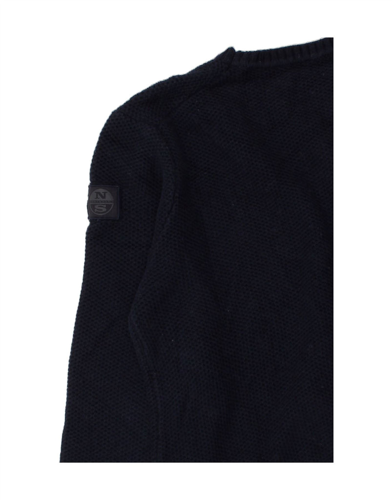 NORTH SAILS Mens Crew Neck Jumper Sweater Medium Navy Blue Cotton | Vintage North Sails | Thrift | Second-Hand North Sails | Used Clothing | Messina Hembry 