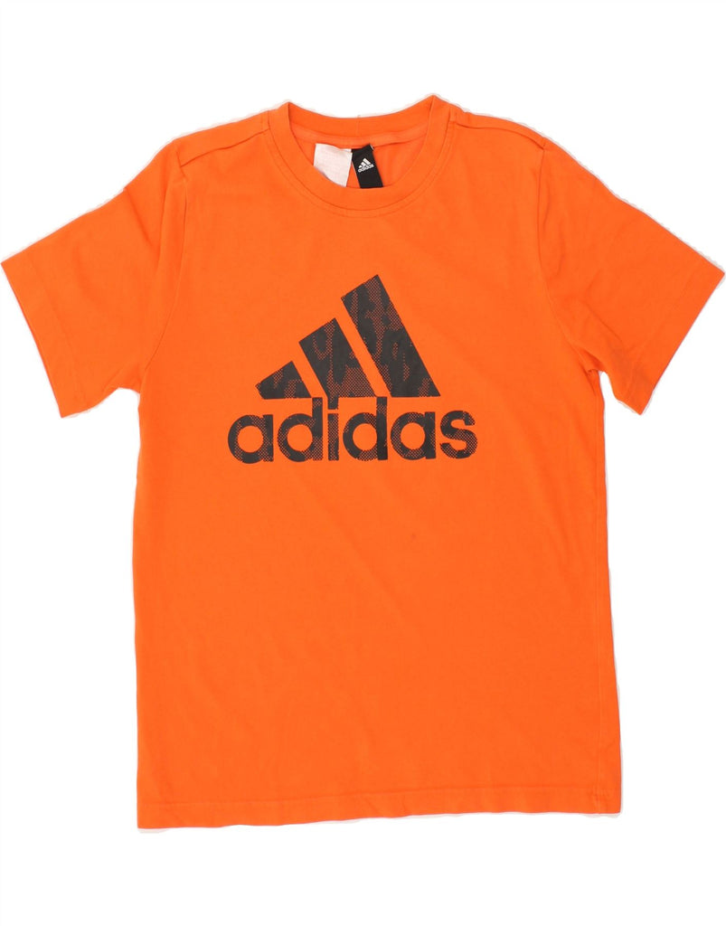 ADIDAS Boys Graphic T-Shirt Top 13-14 Years Orange Cotton | Vintage Adidas | Thrift | Second-Hand Adidas | Used Clothing | Messina Hembry 