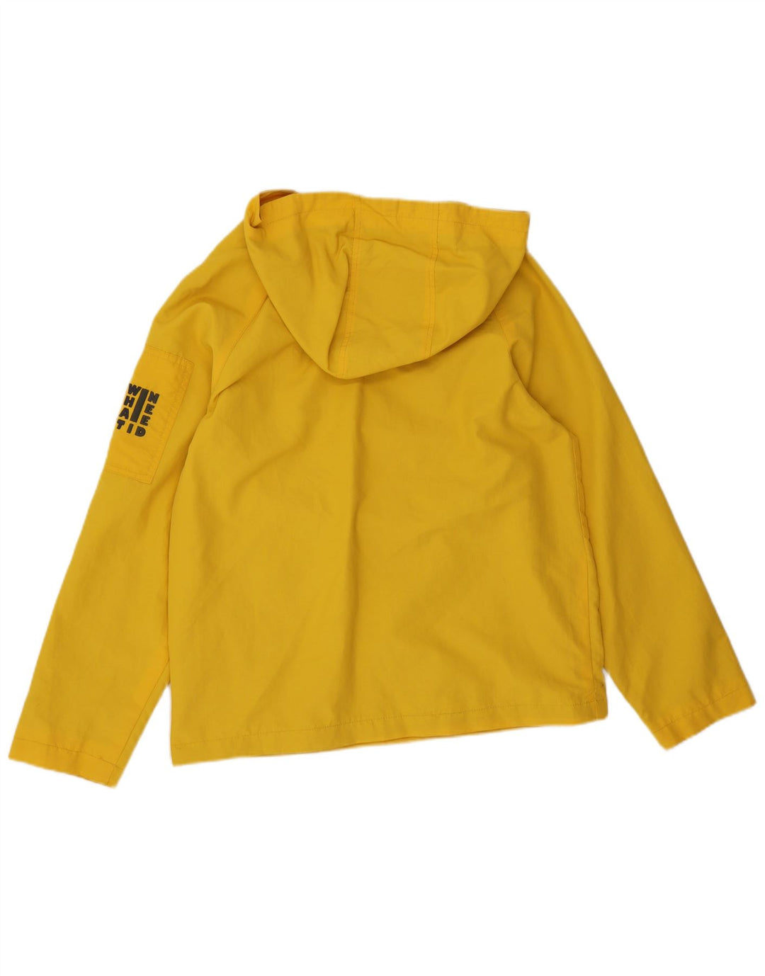 Zara Boys Hooded Rain Jacket 13-14 Years Yellow Nylon