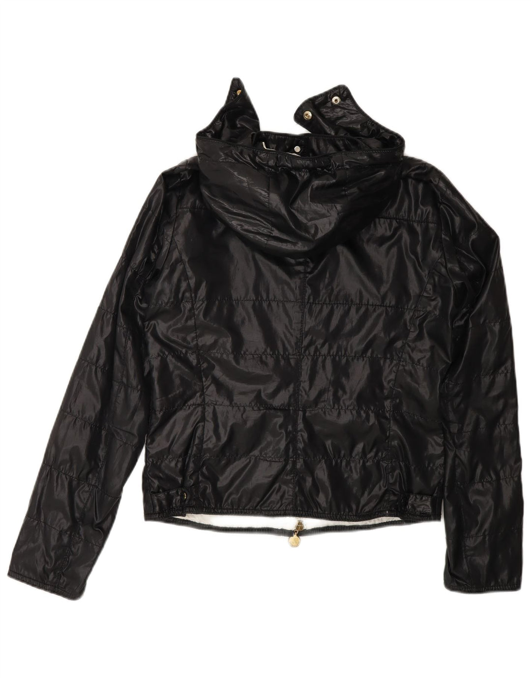 Moncler Womens Hooded Windbreaker Jacket Size 1 Small Black
