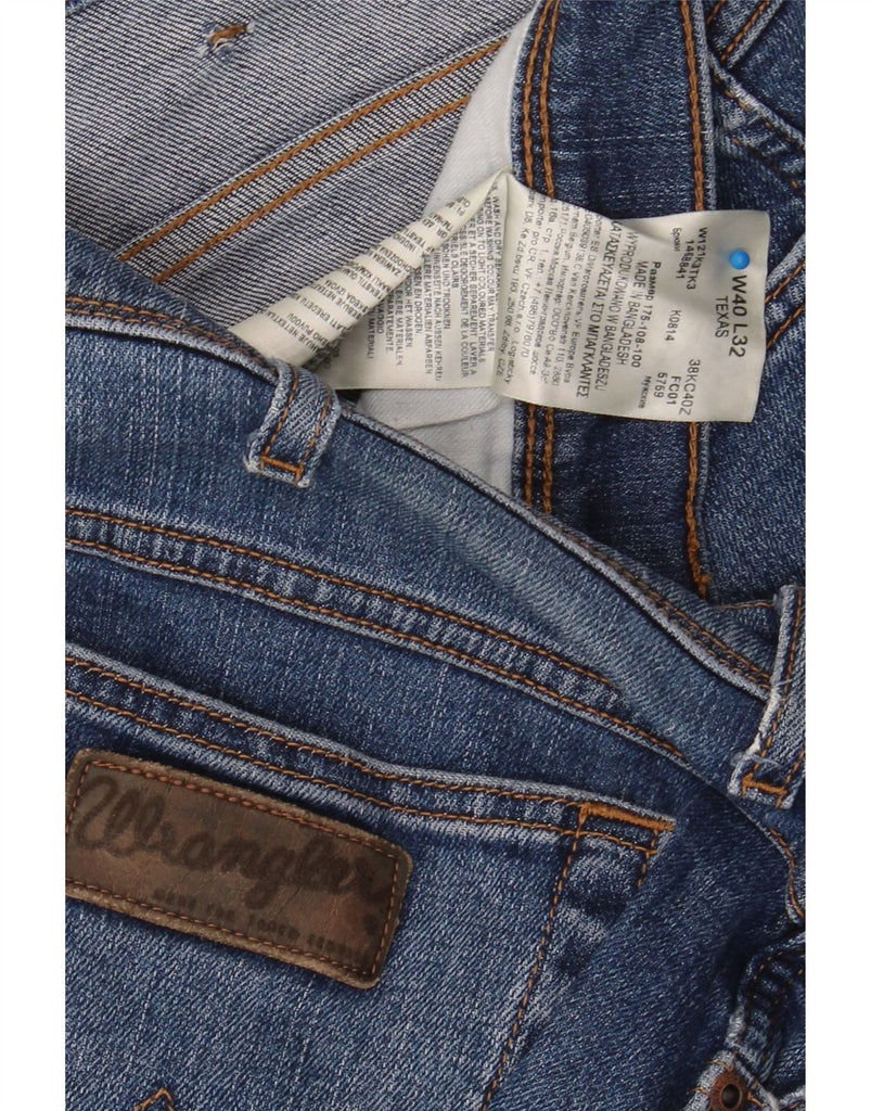 WRANGLER Mens Texas Straight Jeans W40 L32 Blue Cotton Vintage Wrangler and Second-Hand Wrangler from Messina Hembry 