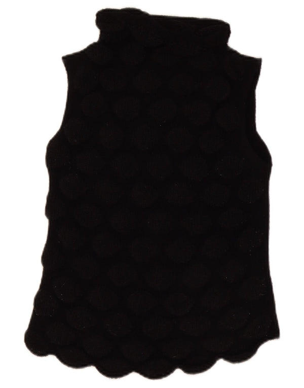 Emporio Armani Womens Vest Tank Top IT 40 Small Black Wool